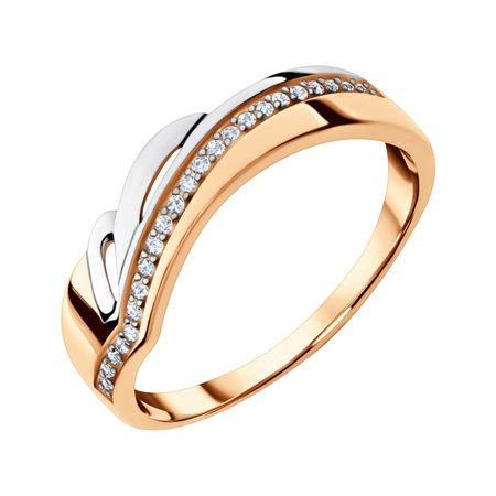 Золотое кольцо с фианитами 27000₽