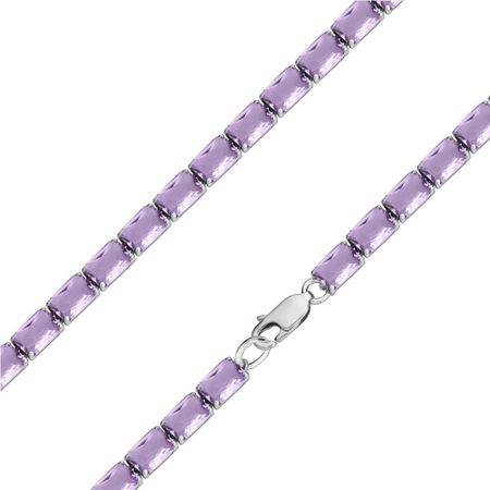 Серебряный браслет с ювелирным стеклом и родированием 3390₽