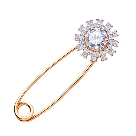 Золотая булавка с фианитами 20170₽