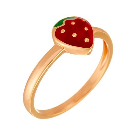 Серебряное детское кольцо с эмалью и позолотой 990₽