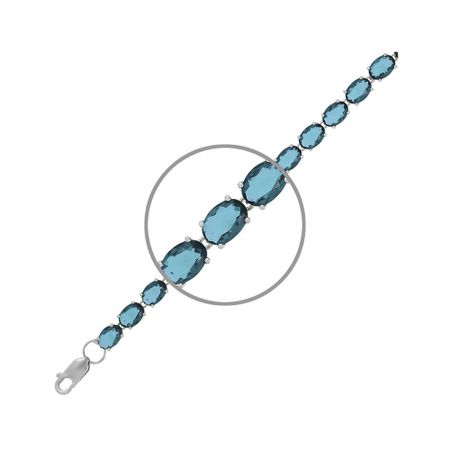 Серебряный браслет с кварцем и родированием 2190₽