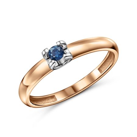 Золотое кольцо с сапфиром и родированием 59990₽