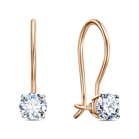 Золотые детские серьги с фианитами 12440₽