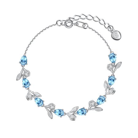 Серебряный браслет с фианитами и родированием р 16-17 4930₽