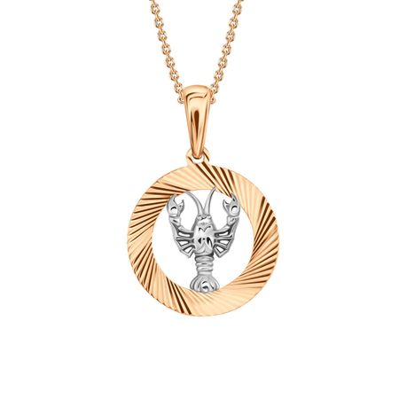 Золотая подвеска со знаком зодиака Рак 21990₽