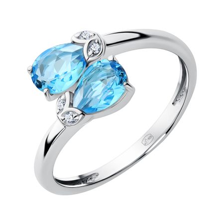 Серебряное кольцо с ювелирными кристаллами и фианитами 990₽