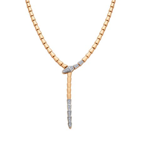 Золотое колье с бриллиантами и родированием 759990₽