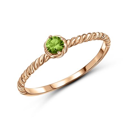 Золотое кольцо с хризолитом 26990₽