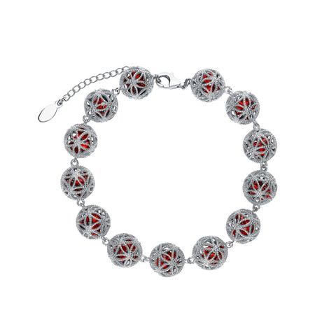 Серебряный браслет с фианитами и родированием 4490₽