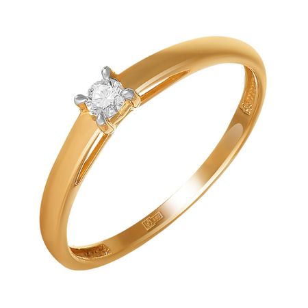 Золотое кольцо с бриллиантом 41990₽