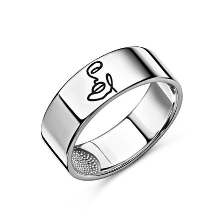 Серебряное кольцо с эмалью и родированием 2990₽