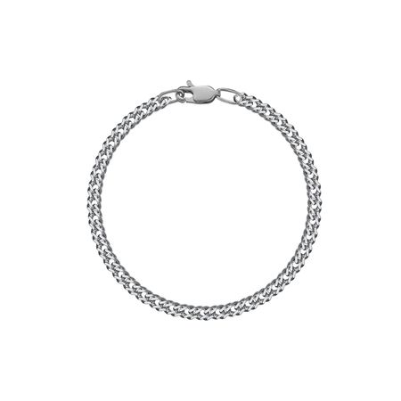 Серебряный браслет Двойной ромб с родированием 590₽