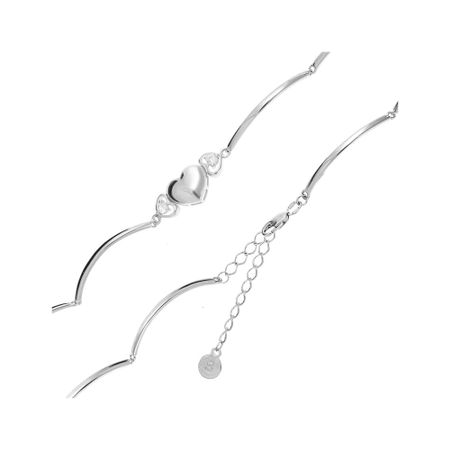 Серебряный браслет с фианитами и родированием 3630₽