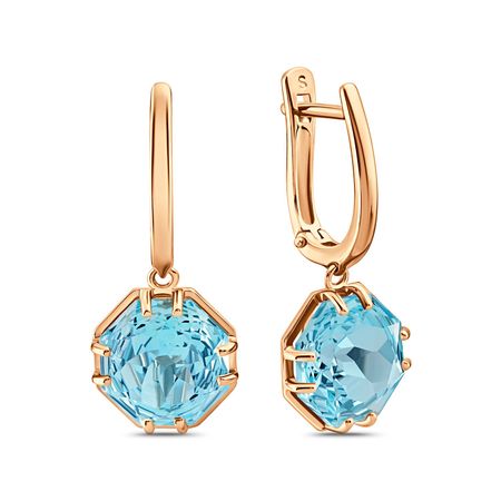 Золотые серьги с топазами 74990₽