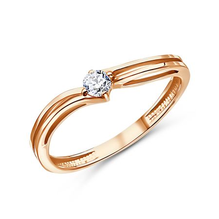 Серебряное кольцо с фианитами и позолотой 249₽