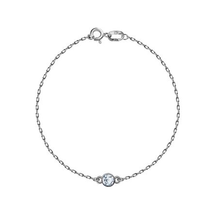 Серебряный браслет с фианитами и родированием 980₽