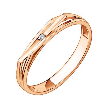 Золотое кольцо с бриллиантом и родированием 32990₽