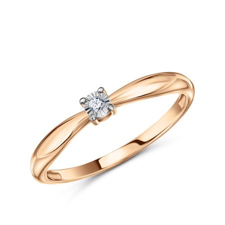 Золотое кольцо с бриллиантом 9990₽