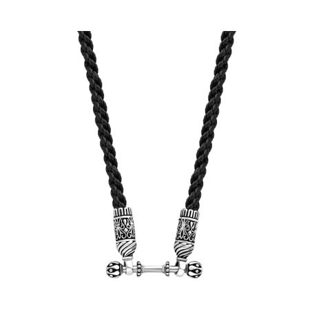 Серебряное колье на шнурке с родированием 5330₽