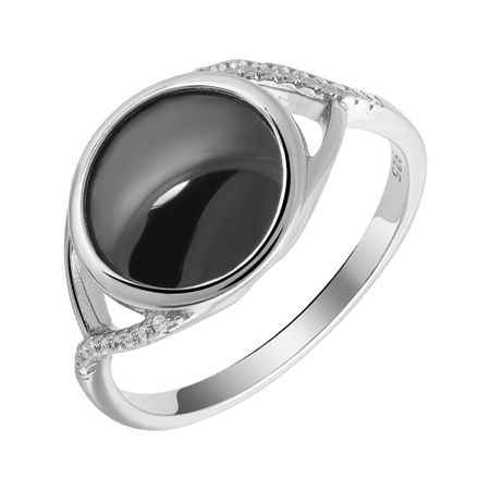 Кольцо из серебра с керамикой и фианитами 1790₽