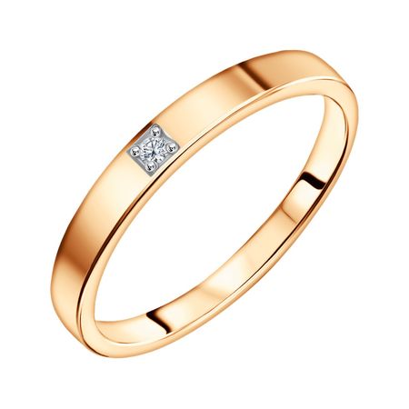 Золотое обручальное кольцо с фианитом 20570₽