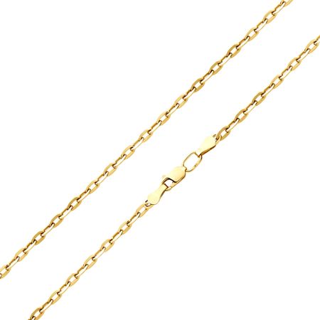 Серебряная полновесная цепочка Квадратный якорь с позолотой 3230₽