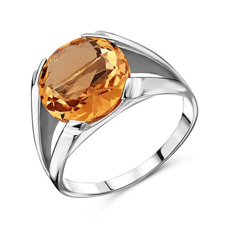 Серебряное кольцо с топазом и родированием 1990₽