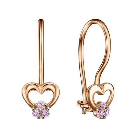 Золотые детские серьги с фианитами 15990₽