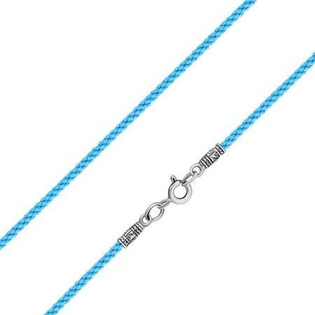 Текстильный шнурок с серебряным замком и чернением 650₽