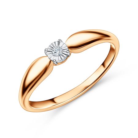 Золотое кольцо с бриллиантом 36990₽