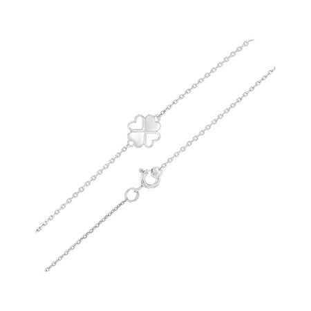 Серебряный браслет Клевер с родированием 480₽