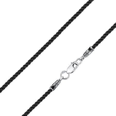 Текстильный шнурок с серебряным замком 1360₽