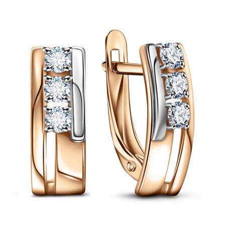 Золотые серьги с фианитами 44990₽