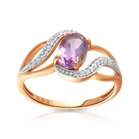 Кольцо из золота с аметистом и фианитами 27990₽