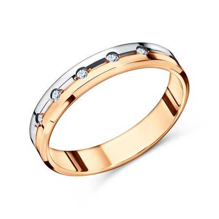 Золотое обручальное кольцо с бриллиантами 44990₽