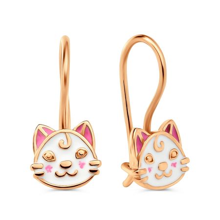 Золотые детские серьги с эмалью 37990₽