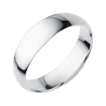 Серебряное гладкое обручальное кольцо 5 мм 1490₽