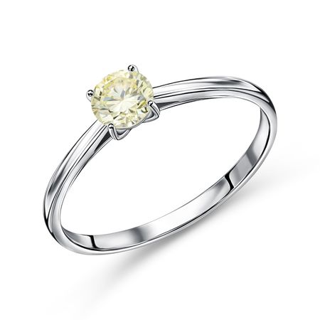 Золотое кольцо с бриллиантом 349990₽