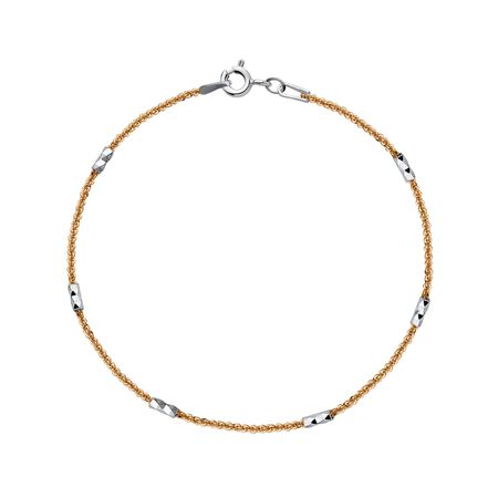 Серебряный браслет с позолотой и родированием 1350₽