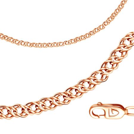 Серебряная цепочка Двойной ромб с позолотой 7490₽