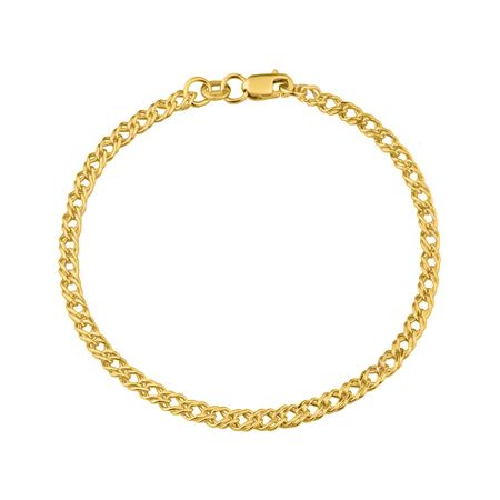 Серебряный браслет Двойной ромб с позолотой 390₽