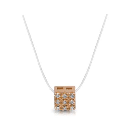 Серебряное колье на леске с фианитами и позолотой 990₽