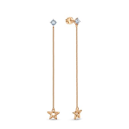 Золотые серьги с фианитами 21990₽