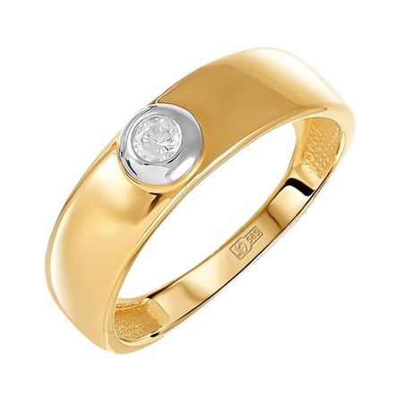 Золотое кольцо с бриллиантом 47990₽