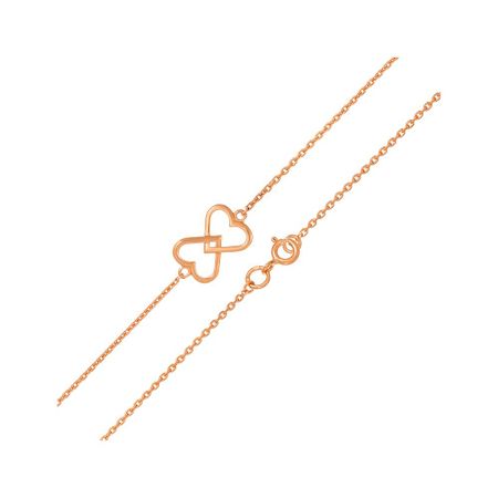 Серебряный браслет Сердце с позолотой 600₽