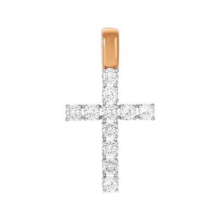 Золотая подвеска Крест с кристаллами 26990₽