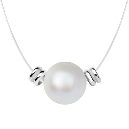 Серебряное колье с жемчугом и родированием 1490₽