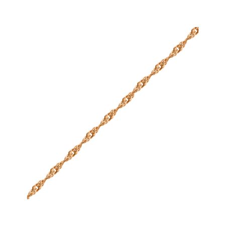 Золотой полновесный браслет Двойной сингапур с алмазной гранью 6510₽