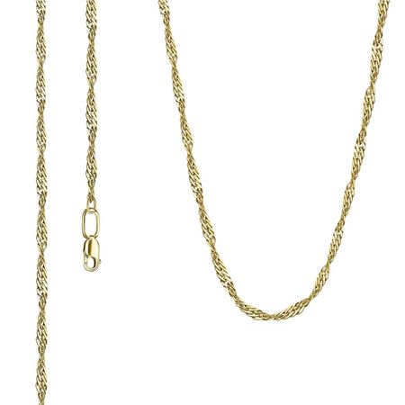 Серебряная цепочка Сингапур с позолотой 1590₽