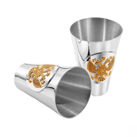 Серебряный набор стопок Герб 2 предмета 19590₽